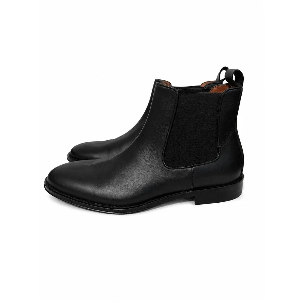 Rodd & Gunn Saddleview Chelseq Boot Men Black Leather Made In Italy Size 41 US 8